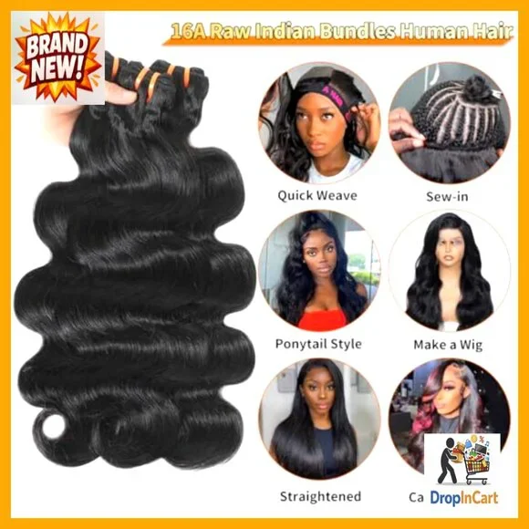 Body Wave Human Hair Extensions 100% Remy Virgin Silky Soft Triple Lifespan